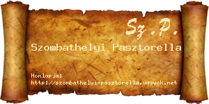 Szombathelyi Pasztorella névjegykártya